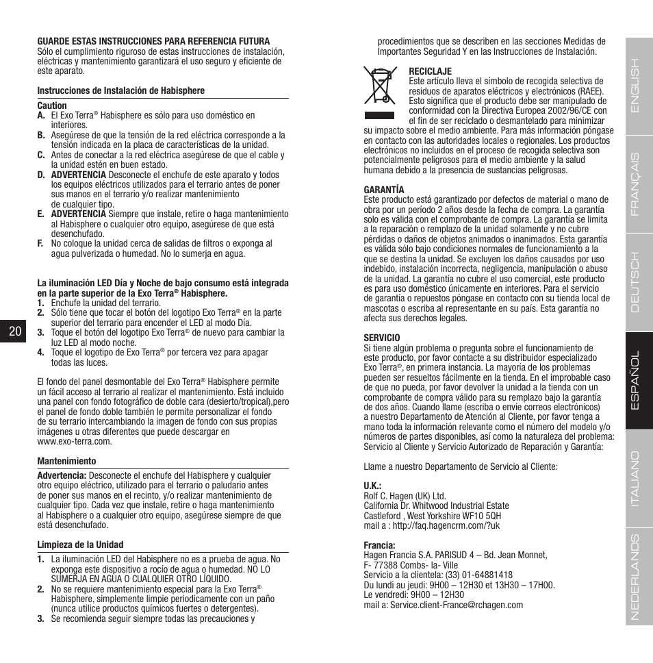 Exo Terra Habisphere User Manual | Page 11 / 19