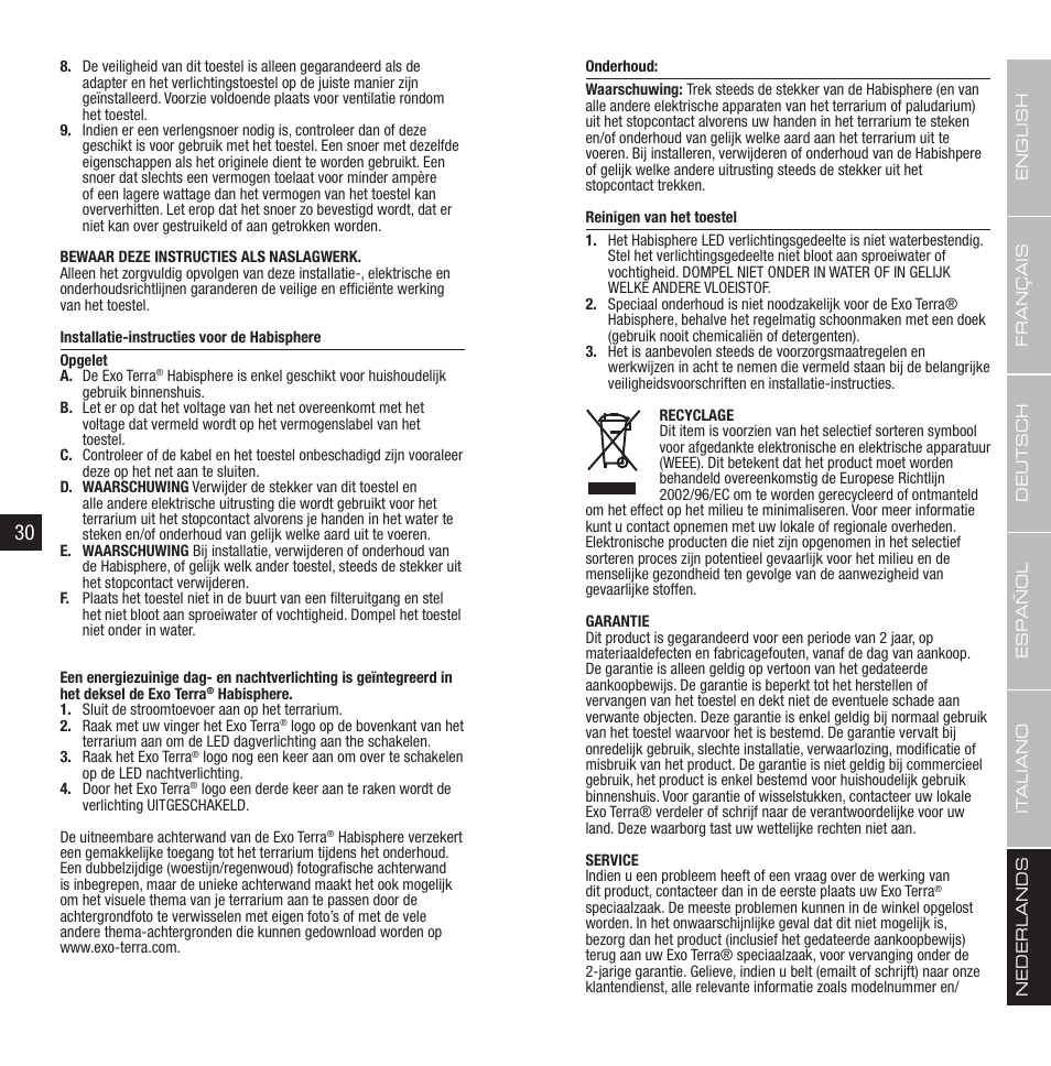 Exo Terra Habisphere User Manual | Page 16 / 19
