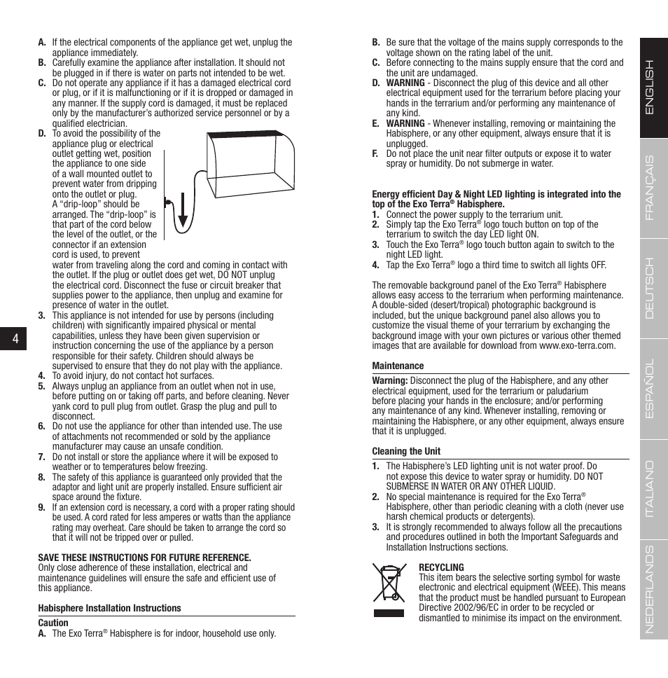 Exo Terra Habisphere User Manual | Page 3 / 19
