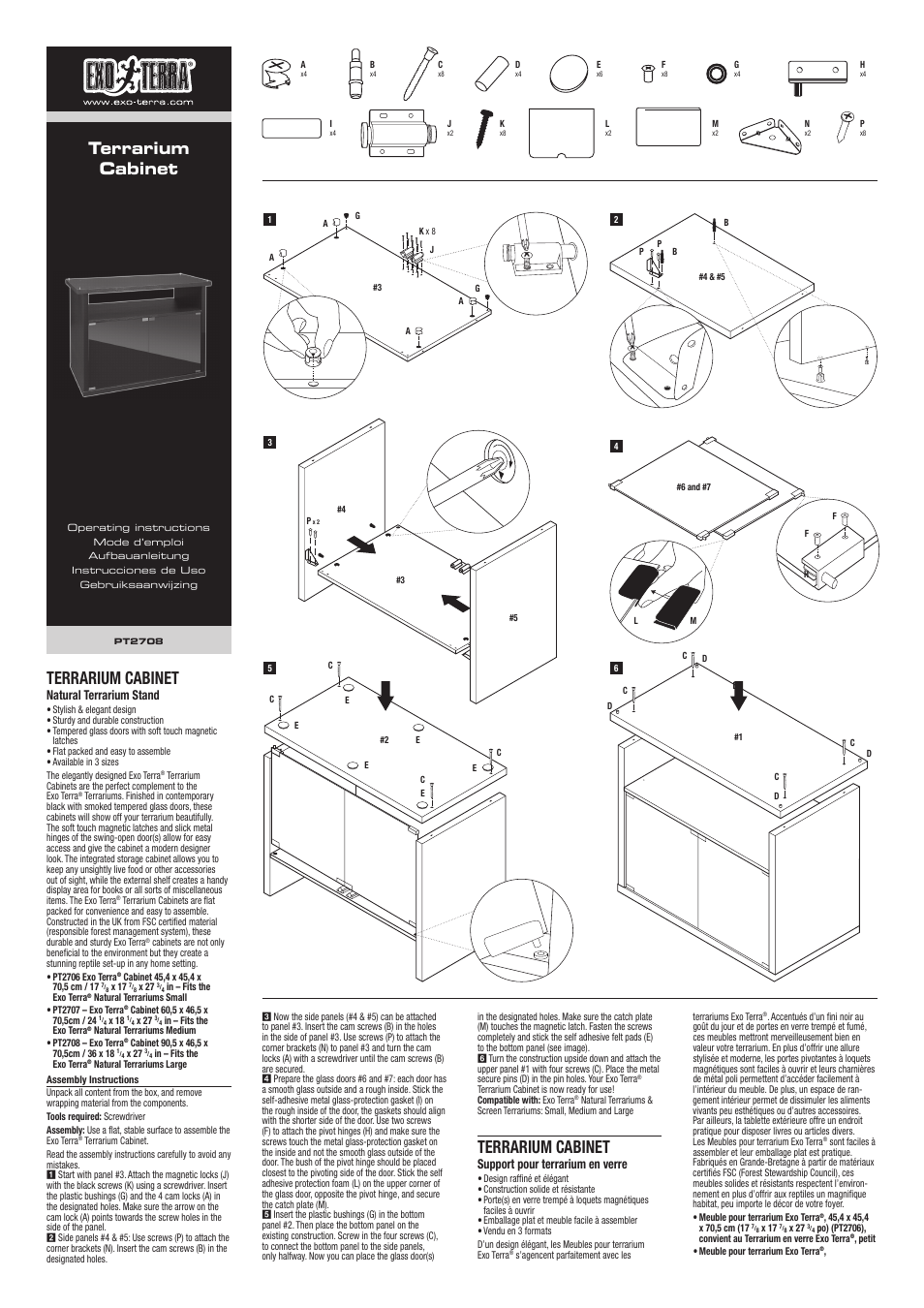 Exo Terra Terrarium Cabinet User Manual | 2 pages
