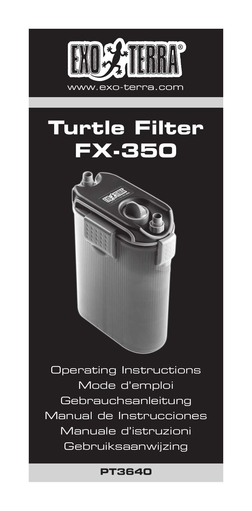 Exo Terra Turtle Filter FX-350 User Manual | 25 pages
