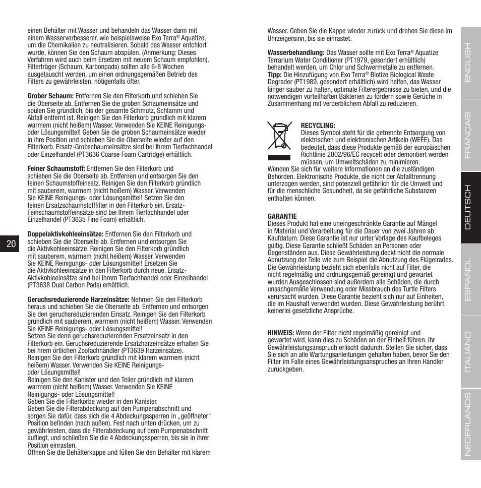 Exo Terra Turtle Filter FX-350 User Manual | Page 11 / 25