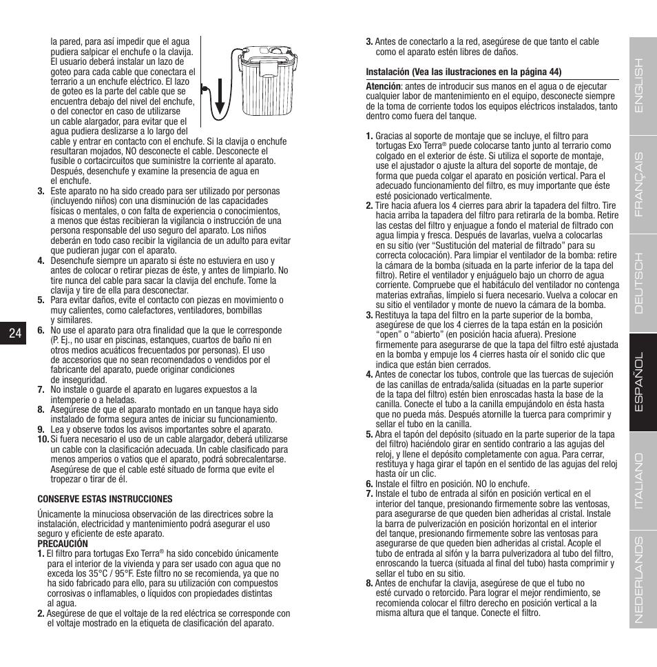 Exo Terra Turtle Filter FX-350 User Manual | Page 13 / 25