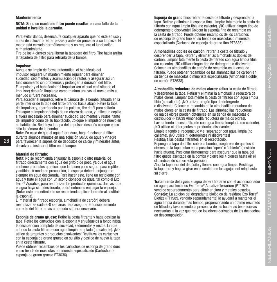 Exo Terra Turtle Filter FX-350 User Manual | Page 14 / 25