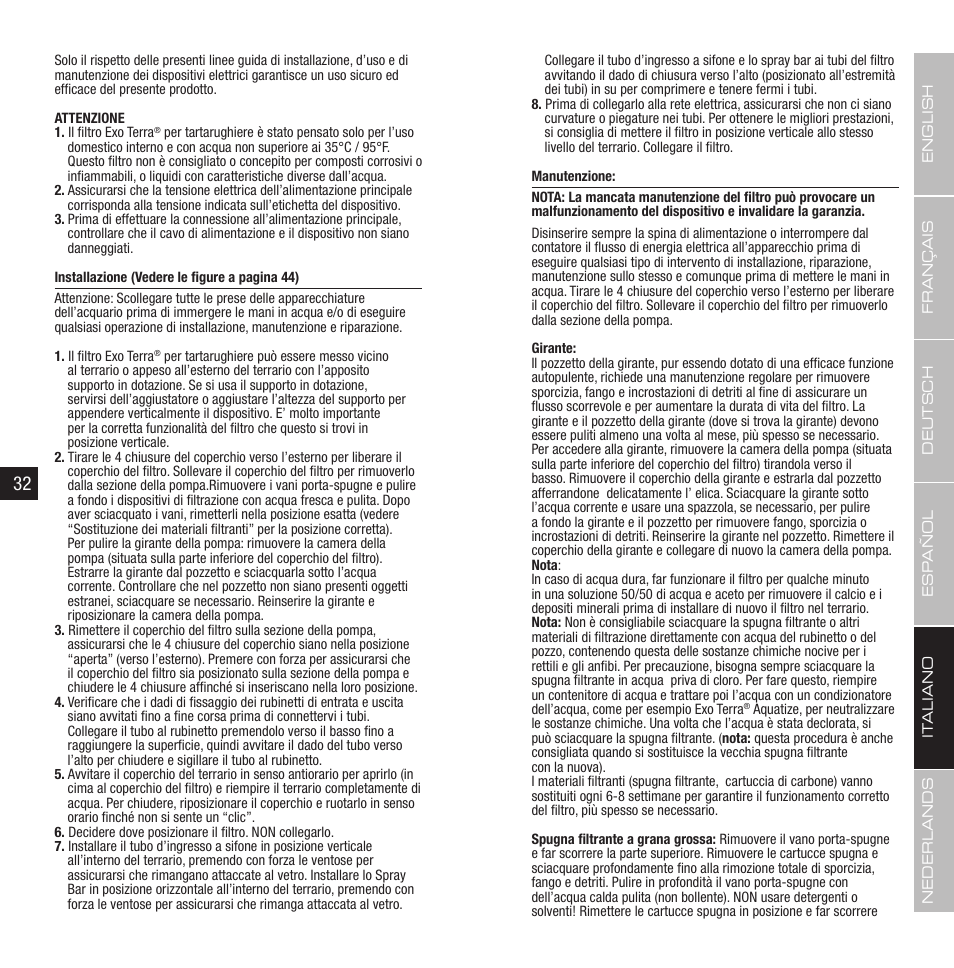 Exo Terra Turtle Filter FX-350 User Manual | Page 17 / 25