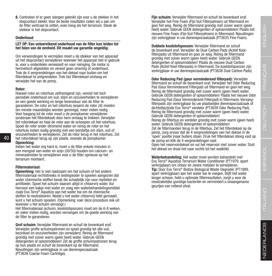 Exo Terra Turtle Filter FX-350 User Manual | Page 21 / 25