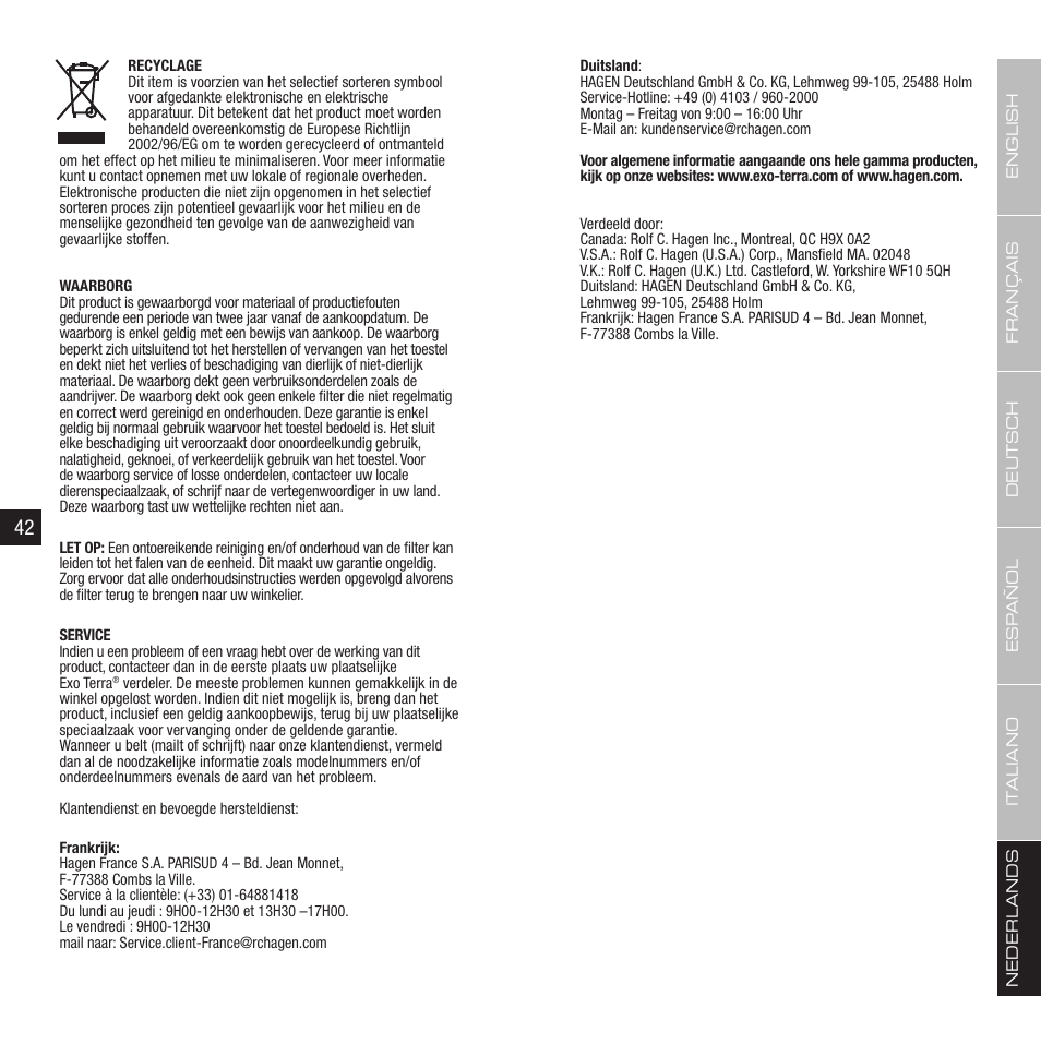 Exo Terra Turtle Filter FX-350 User Manual | Page 22 / 25