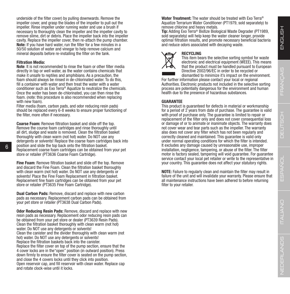Exo Terra Turtle Filter FX-350 User Manual | Page 4 / 25