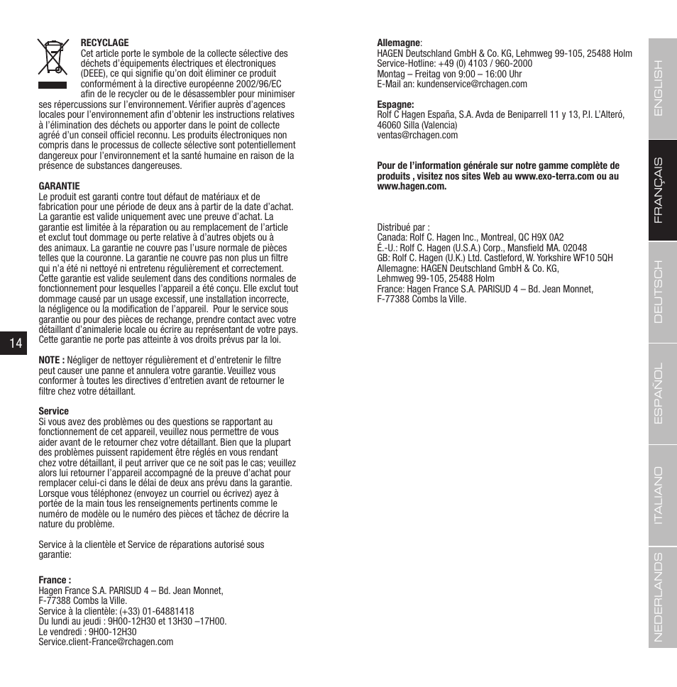 Exo Terra Turtle Filter FX-350 User Manual | Page 8 / 25