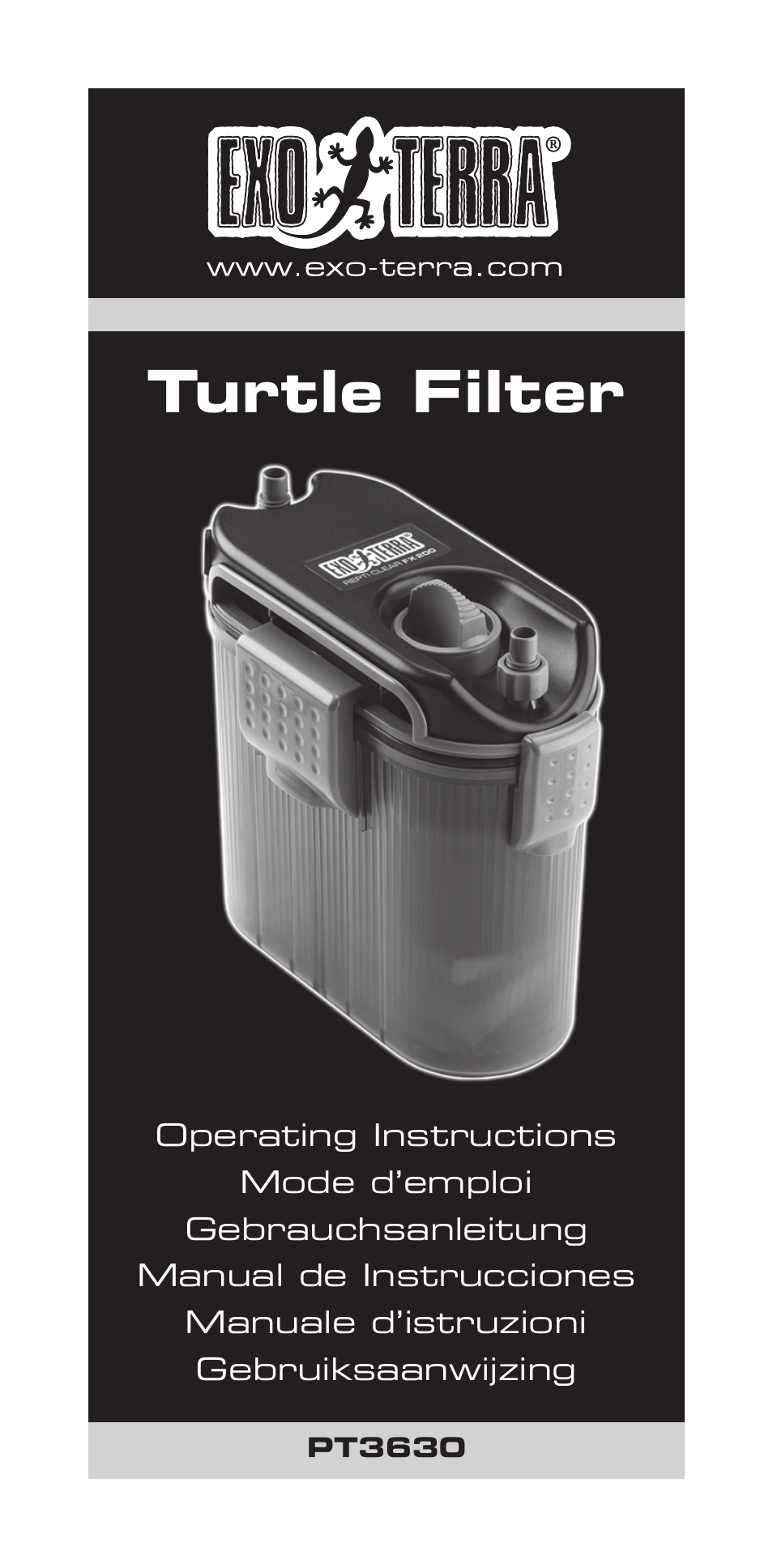 Exo Terra Turtle Filter FX-200 / External Canister Filter User Manual | 23 pages