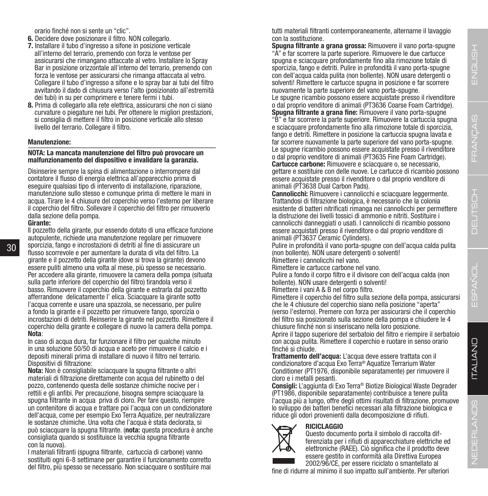 Exo Terra Turtle Filter FX-200 / External Canister Filter User Manual | Page 16 / 23
