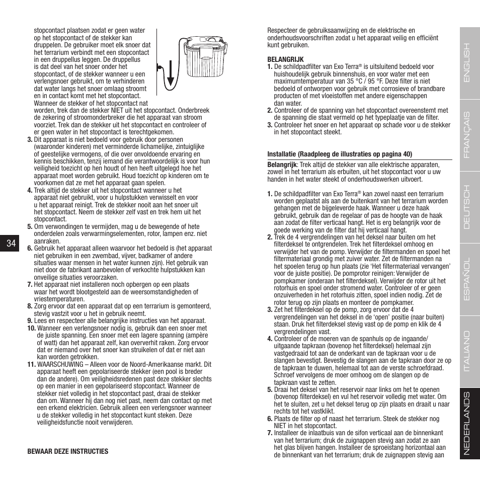Exo Terra Turtle Filter FX-200 / External Canister Filter User Manual | Page 18 / 23