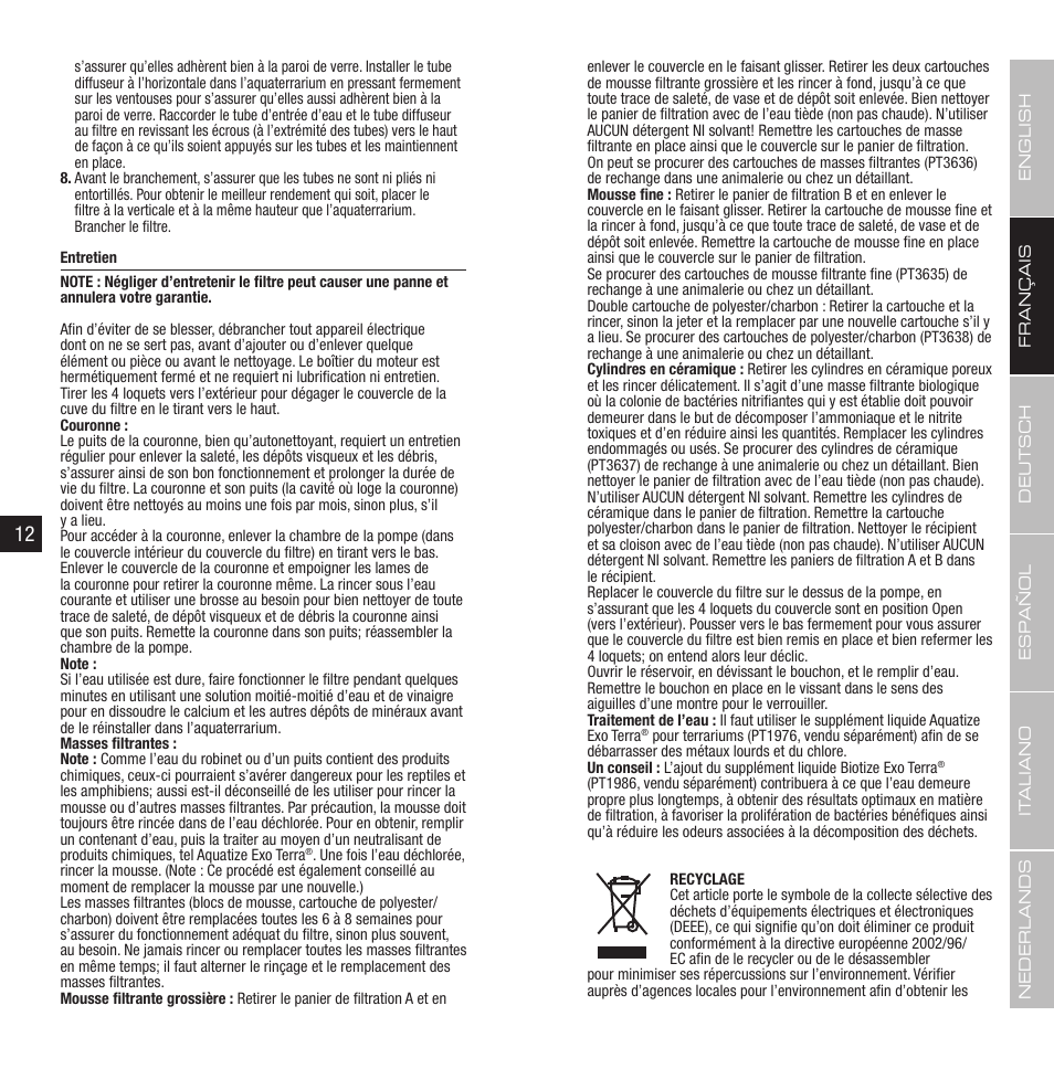 Exo Terra Turtle Filter FX-200 / External Canister Filter User Manual | Page 7 / 23
