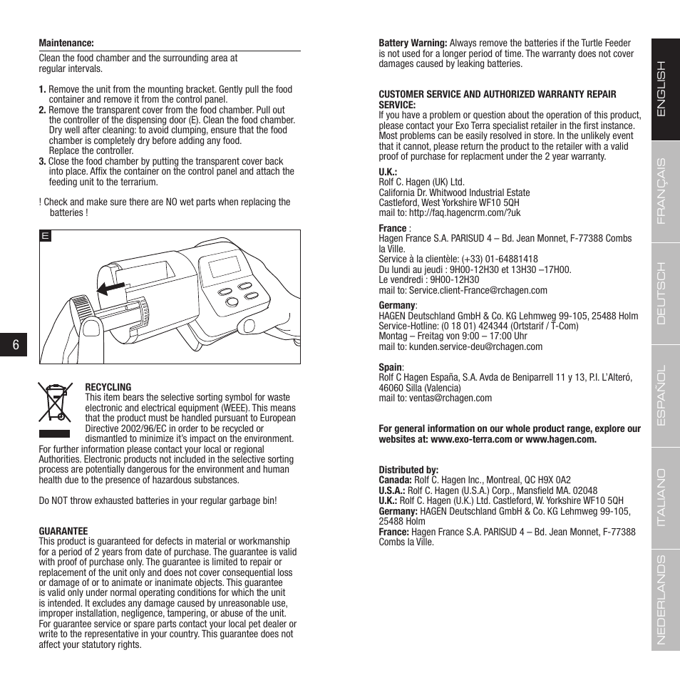 Exo Terra Turtle Feeder User Manual | Page 4 / 21
