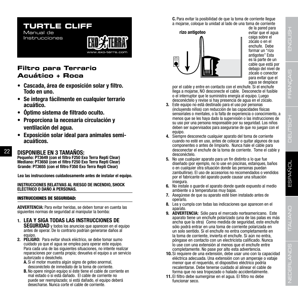 Turtle cliff | Exo Terra Turtle Cliff User Manual | Page 12 / 21