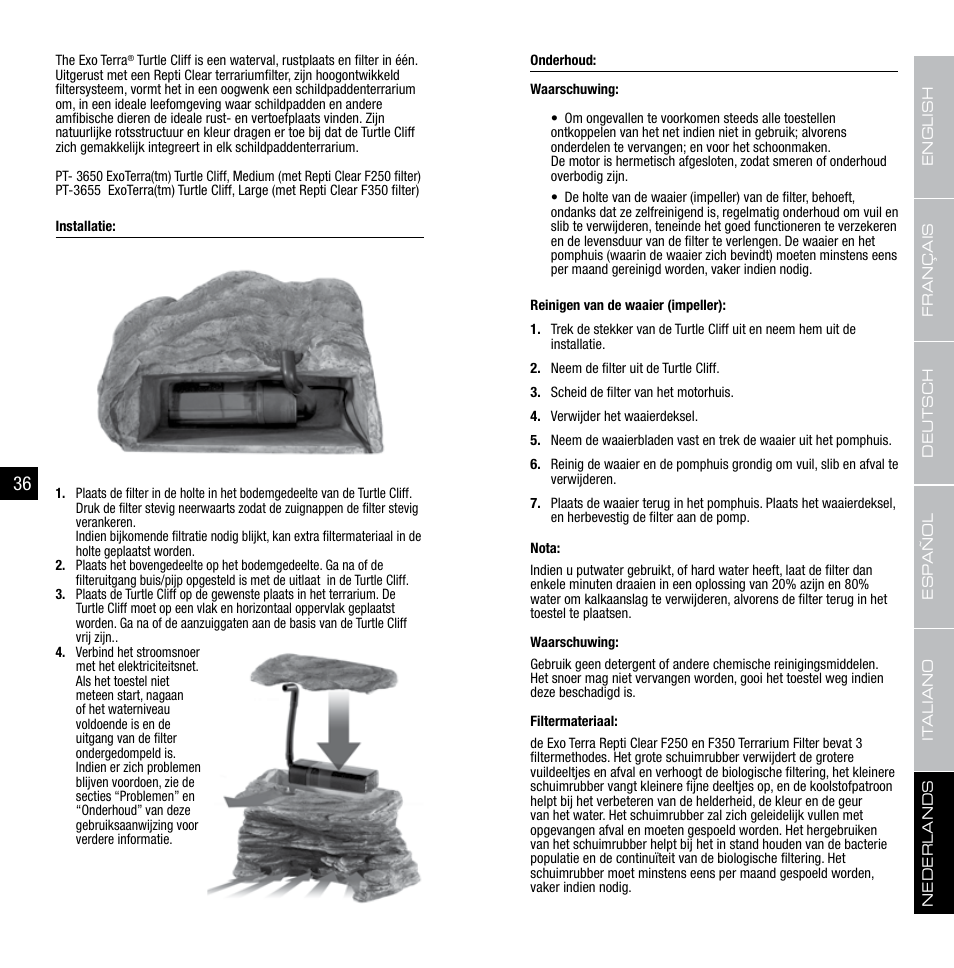 Exo Terra Turtle Cliff User Manual | Page 19 / 21