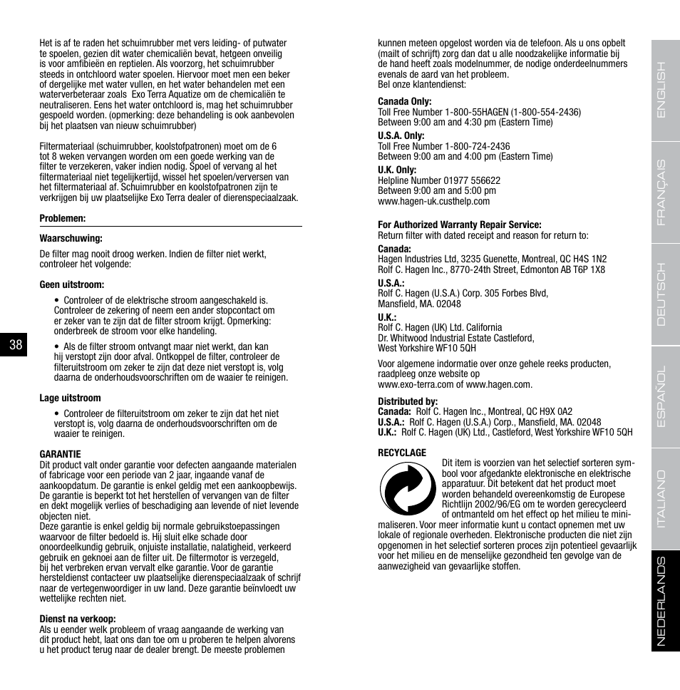 Exo Terra Turtle Cliff User Manual | Page 20 / 21
