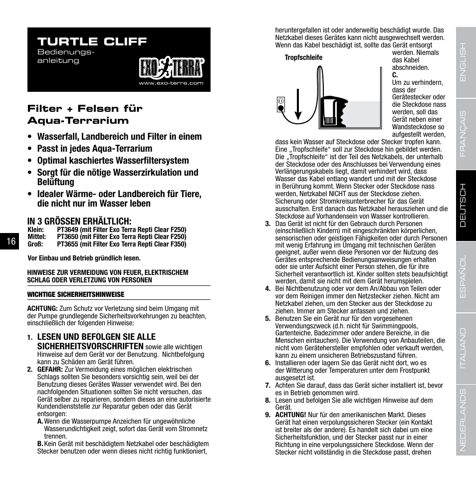 Turtle cliff | Exo Terra Turtle Cliff User Manual | Page 9 / 21
