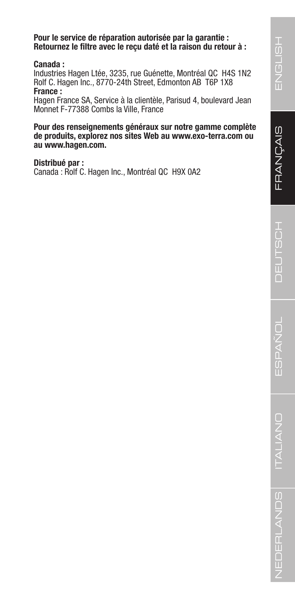 Exo Terra Repti Clear F250 User Manual | Page 13 / 36