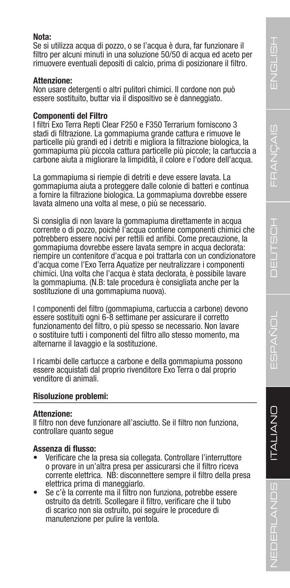 Exo Terra Repti Clear F250 User Manual | Page 27 / 36