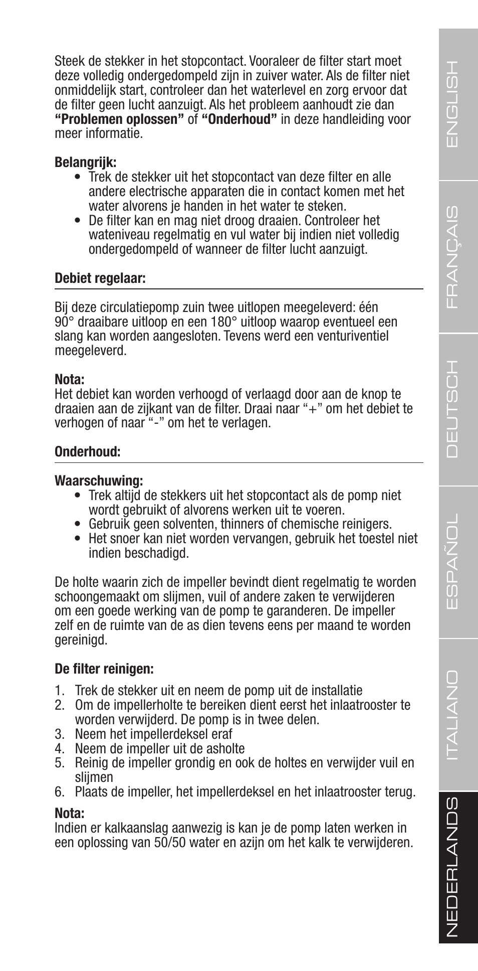 Exo Terra Repti Clear F250 User Manual | Page 31 / 36