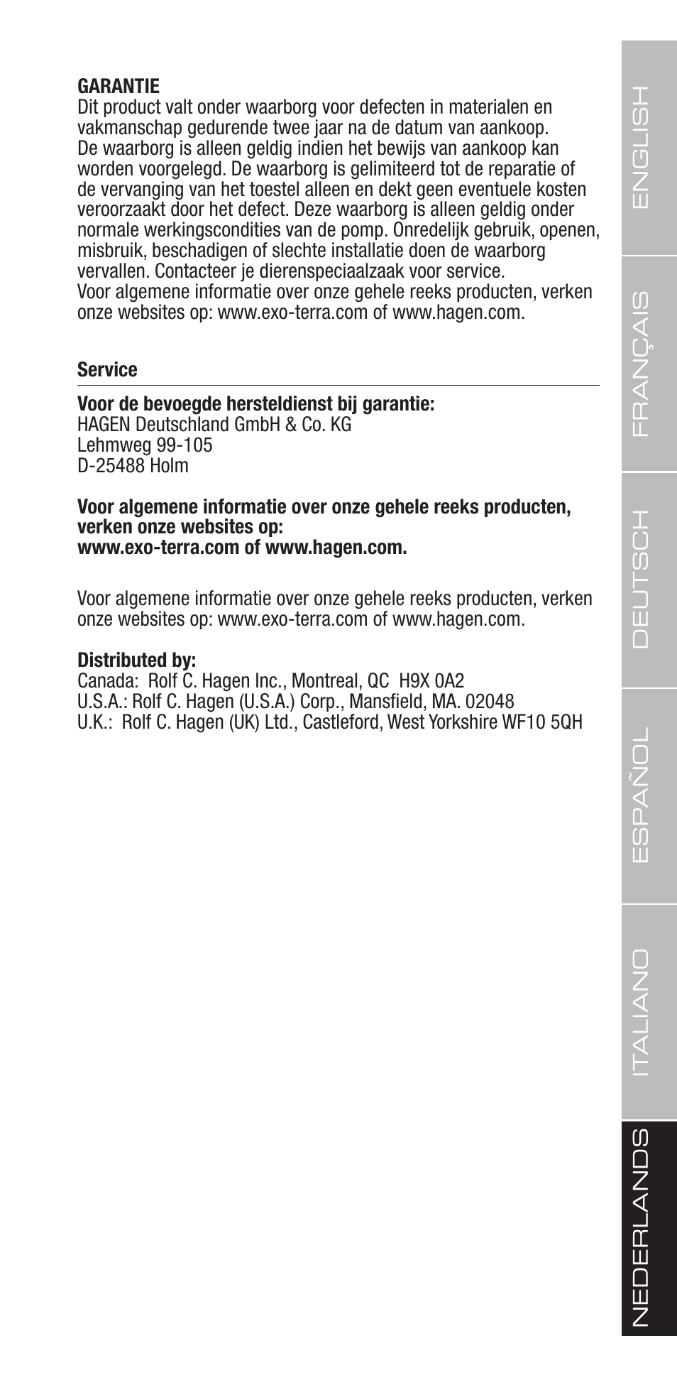 Exo Terra Repti Clear F250 User Manual | Page 33 / 36