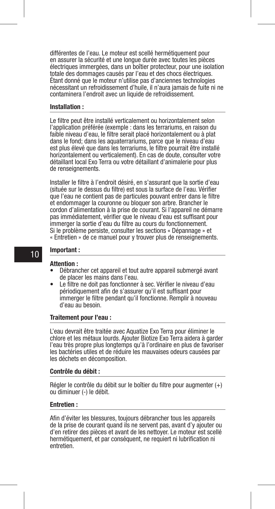 Exo Terra Repti Clear F150 User Manual | Page 10 / 36