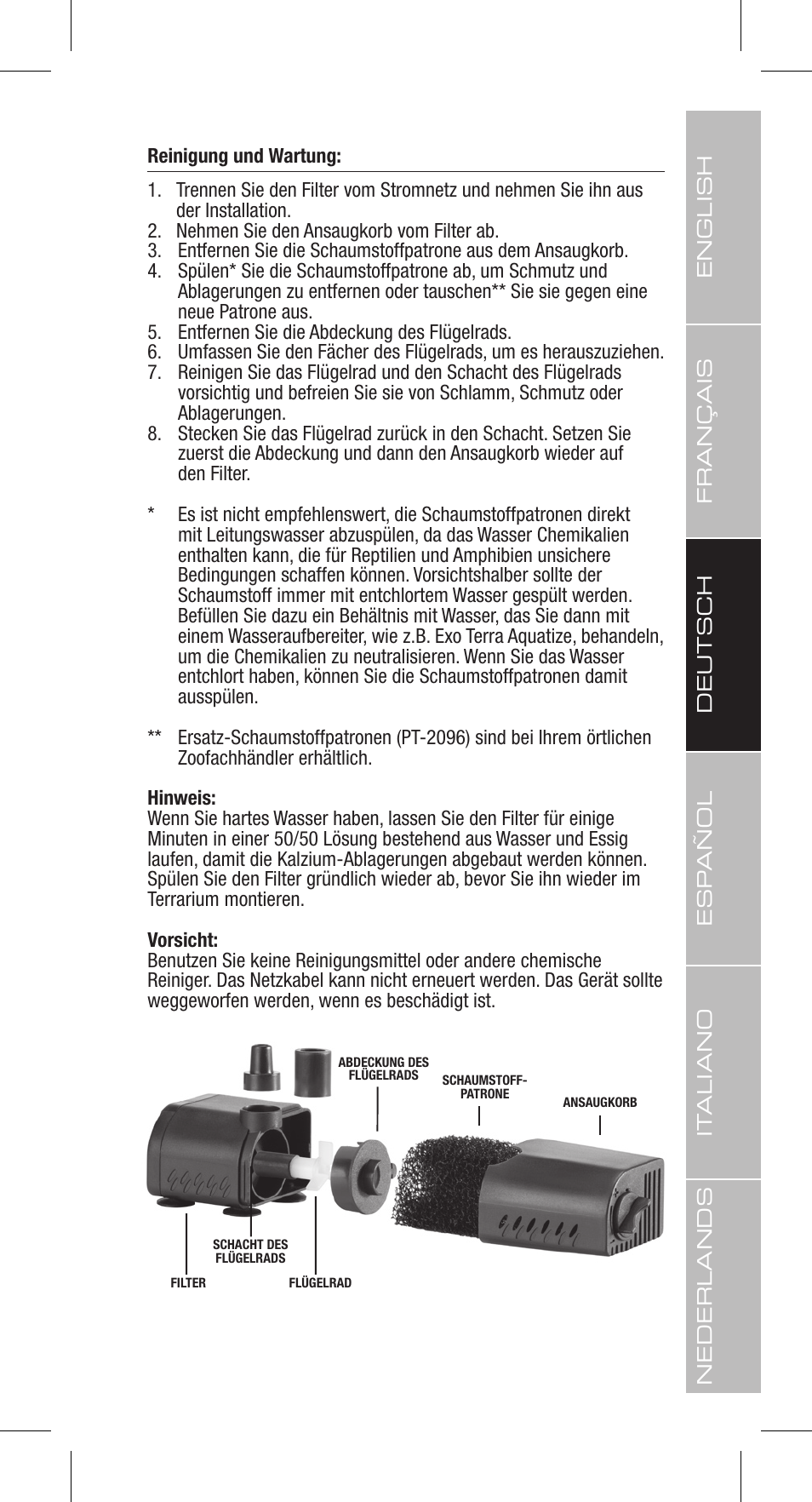 Exo Terra Repti Clear F150 User Manual | Page 17 / 36