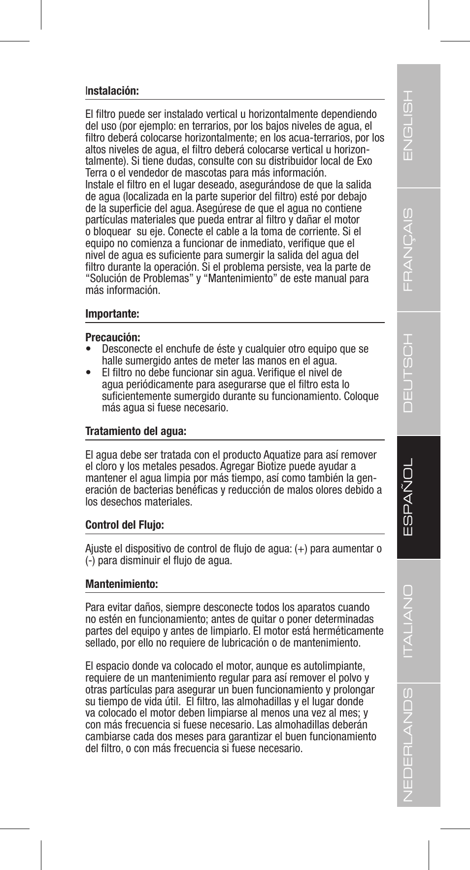 Exo Terra Repti Clear F150 User Manual | Page 21 / 36