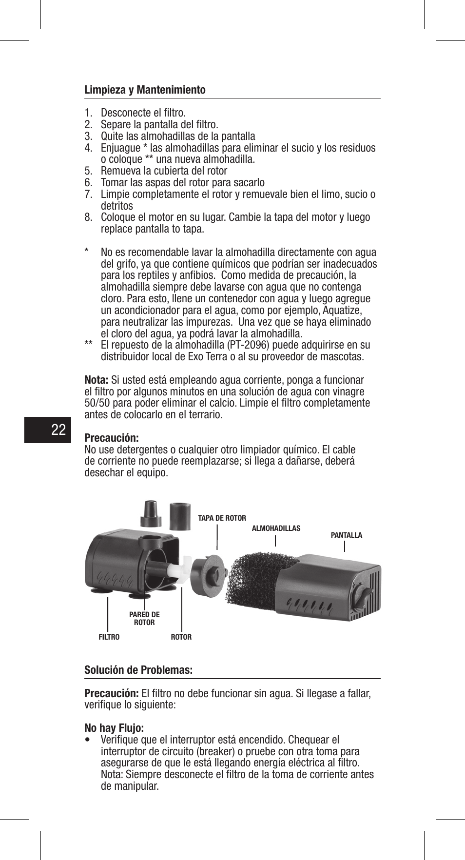Exo Terra Repti Clear F150 User Manual | Page 22 / 36