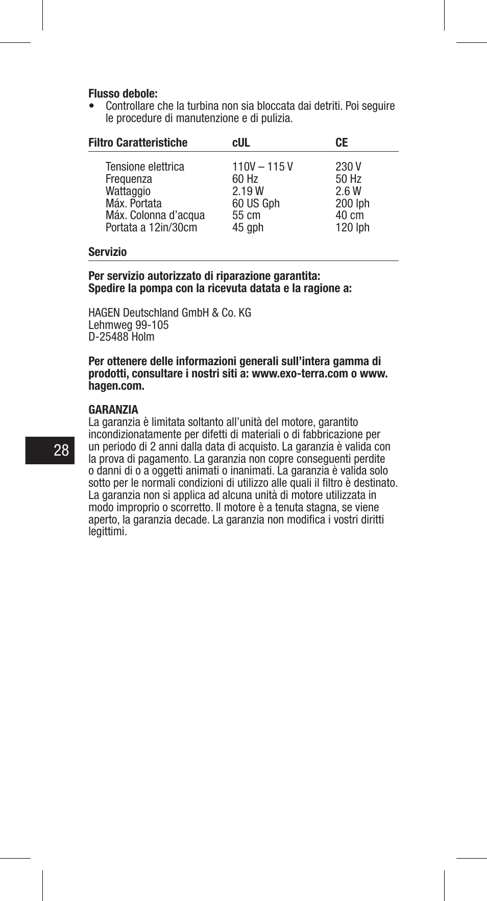 Exo Terra Repti Clear F150 User Manual | Page 28 / 36