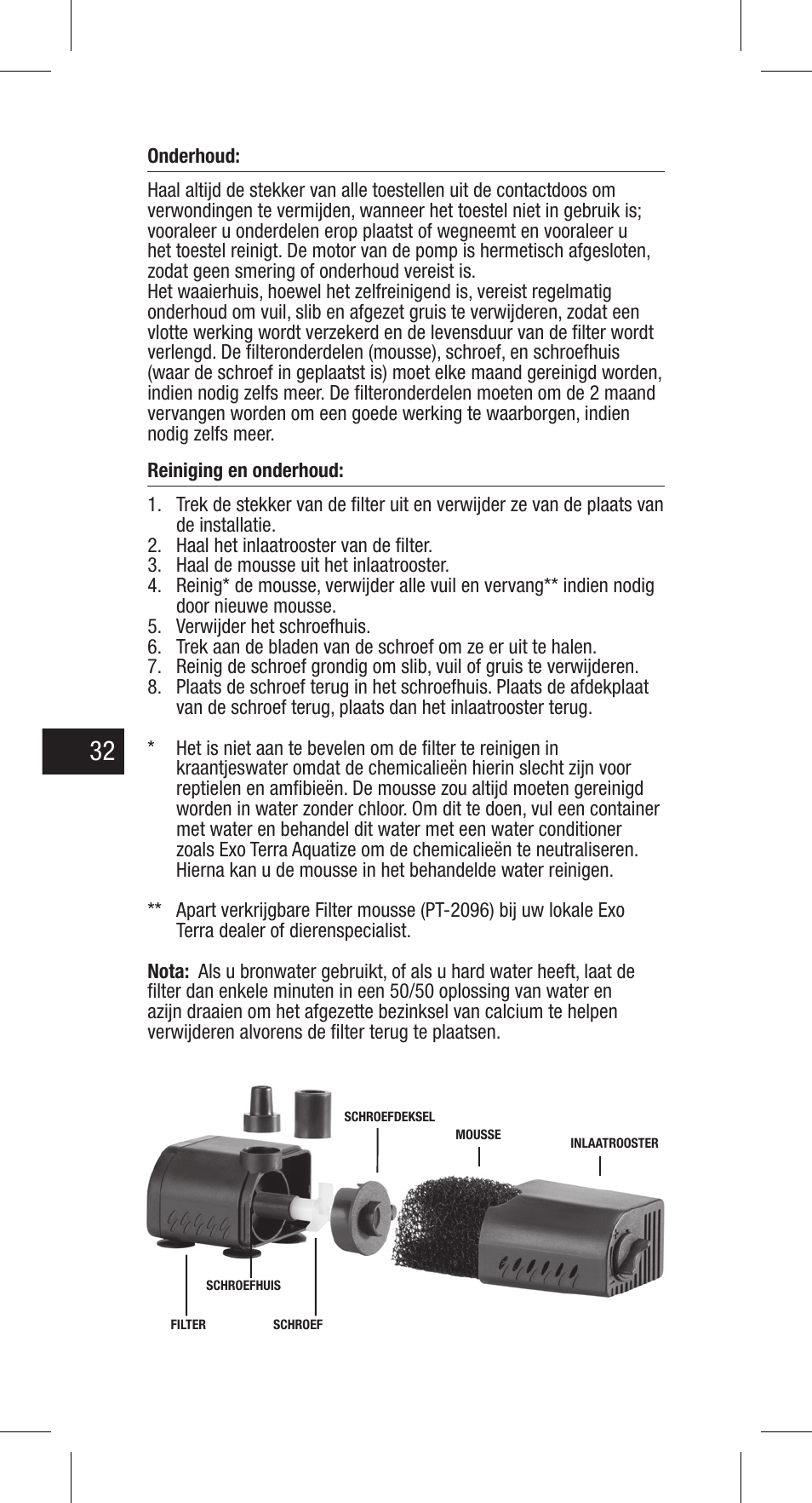 Exo Terra Repti Clear F150 User Manual | Page 32 / 36