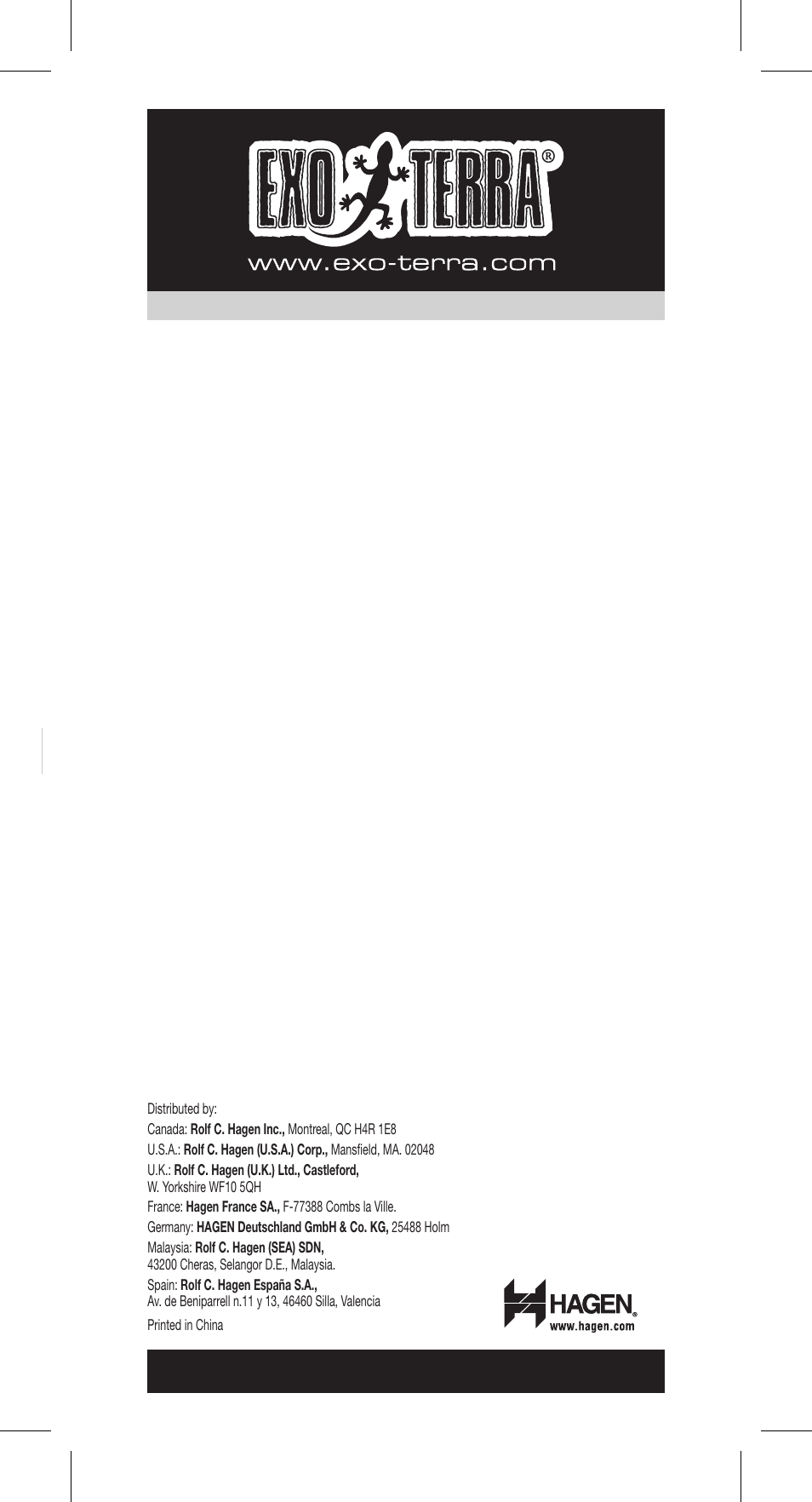 Exo Terra Repti Clear F150 User Manual | Page 36 / 36