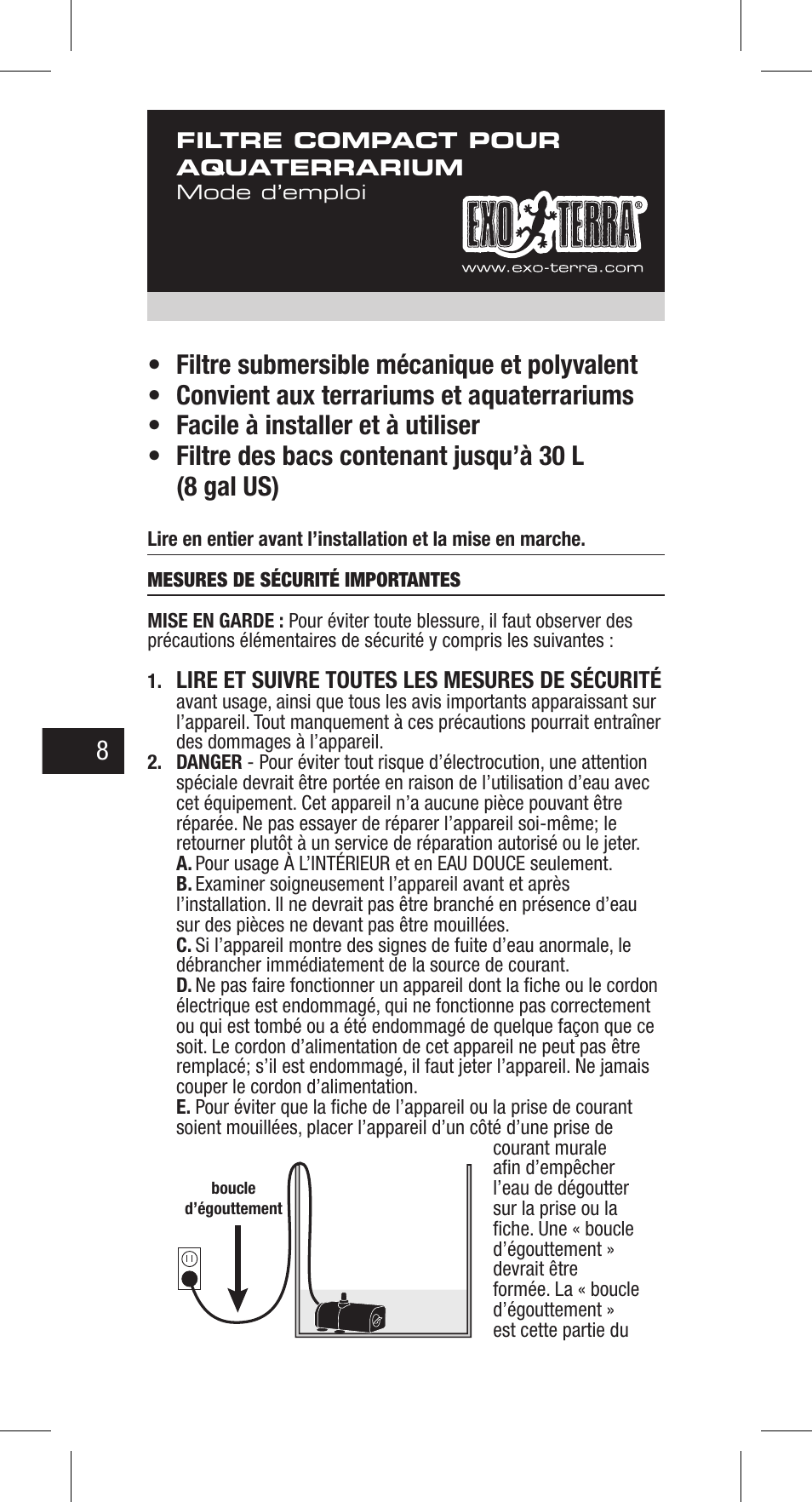 Exo Terra Repti Clear F150 User Manual | Page 8 / 36