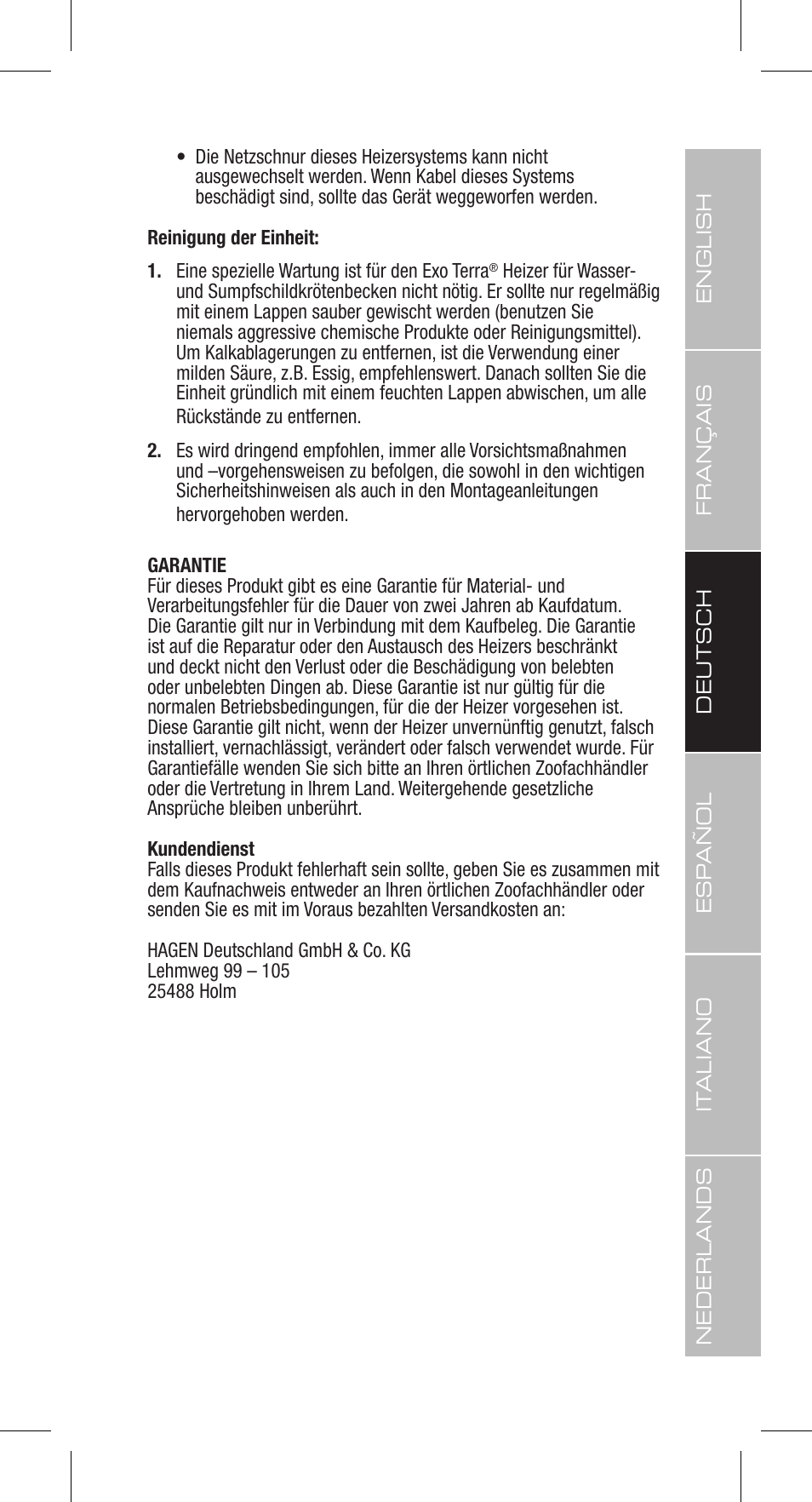 Exo Terra Turtle Heater User Manual | Page 15 / 30