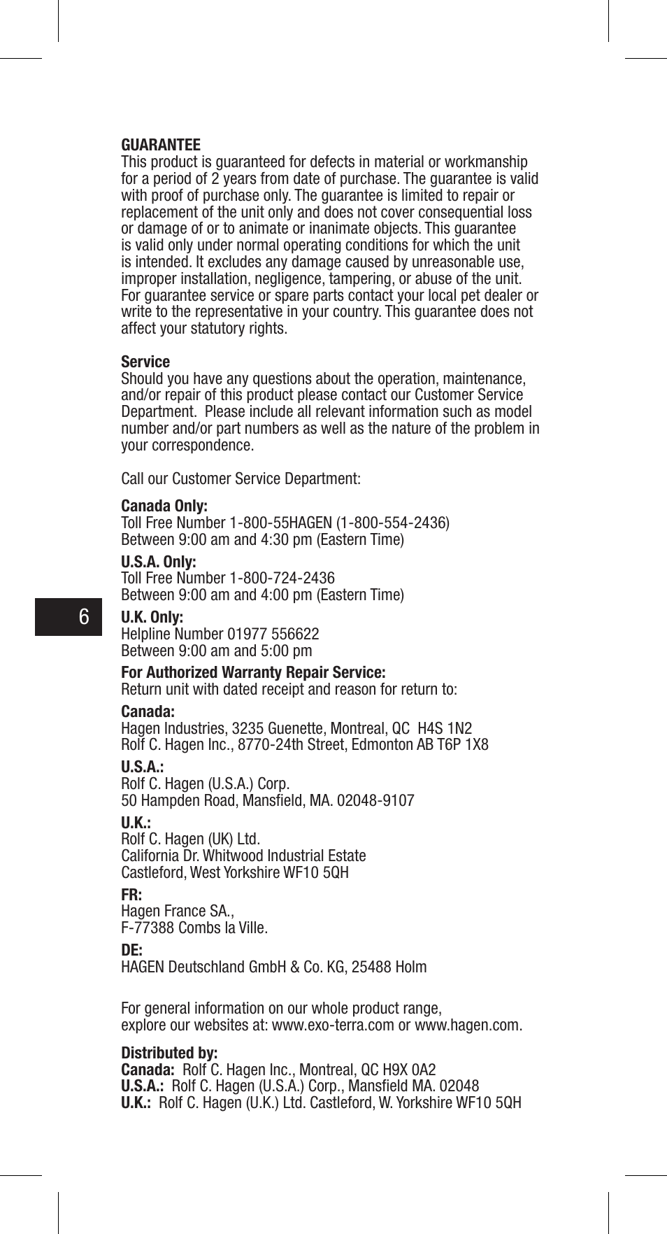 Exo Terra Turtle Heater User Manual | Page 6 / 30