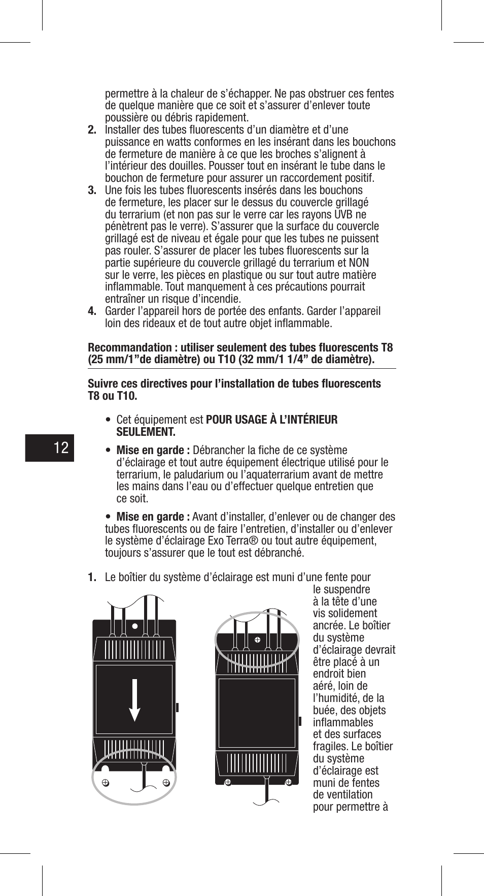 Exo Terra Light Unit User Manual | Page 12 / 40