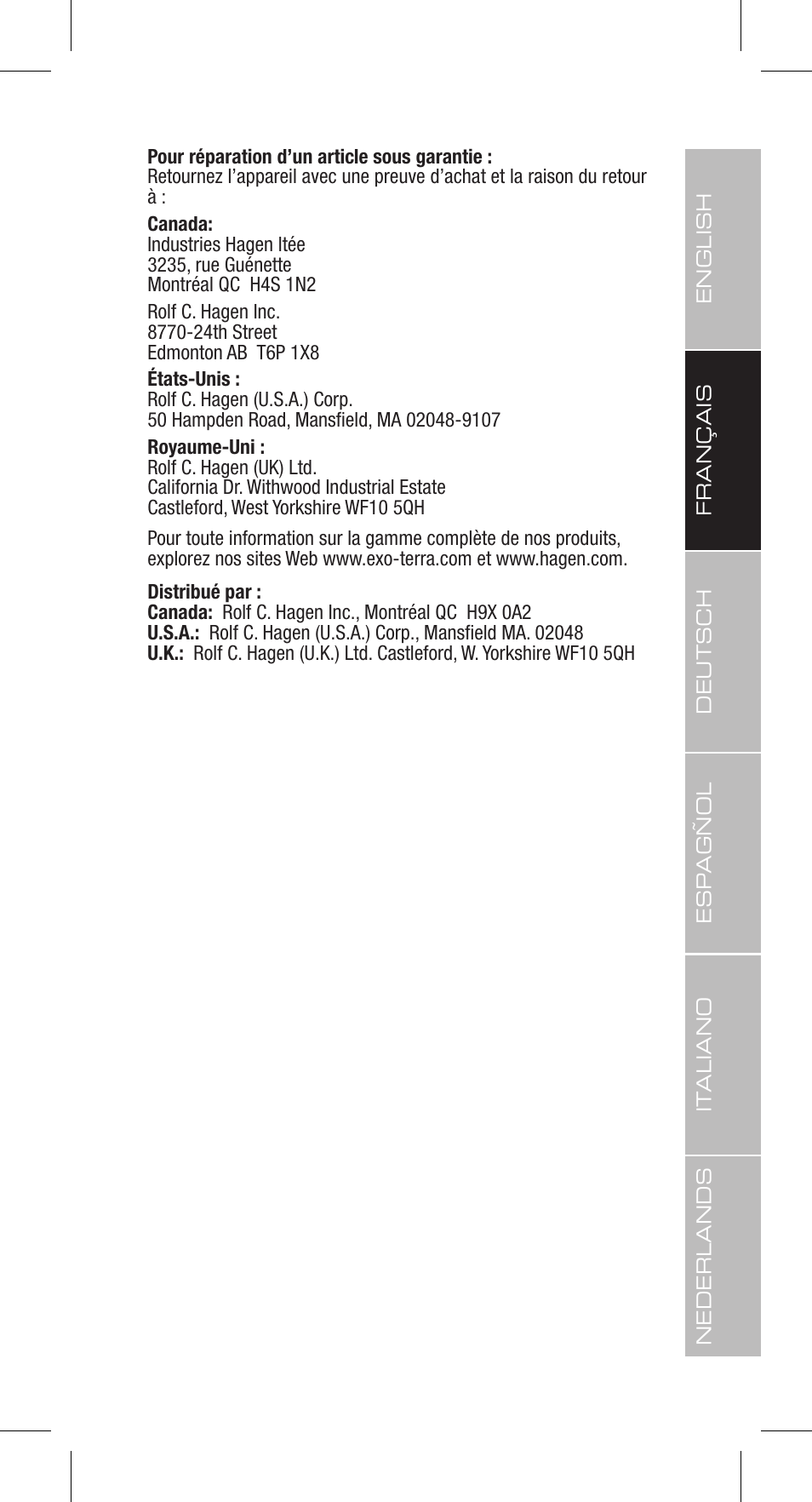 Exo Terra Light Unit User Manual | Page 15 / 40