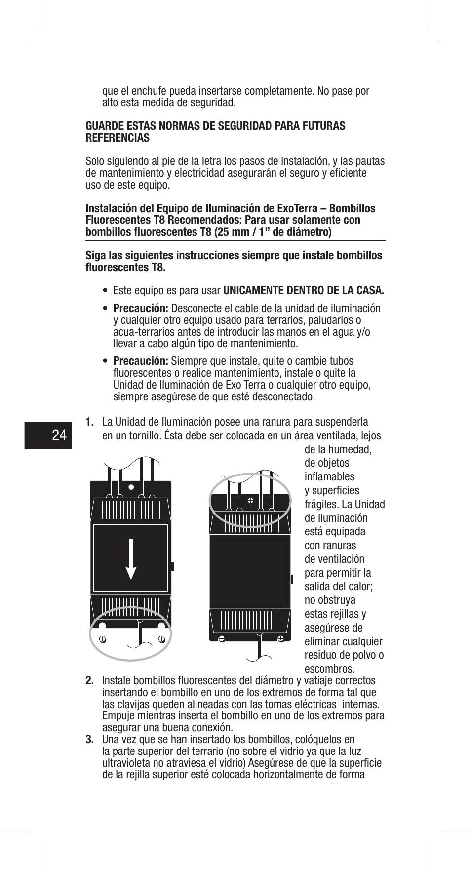 Exo Terra Light Unit User Manual | Page 24 / 40