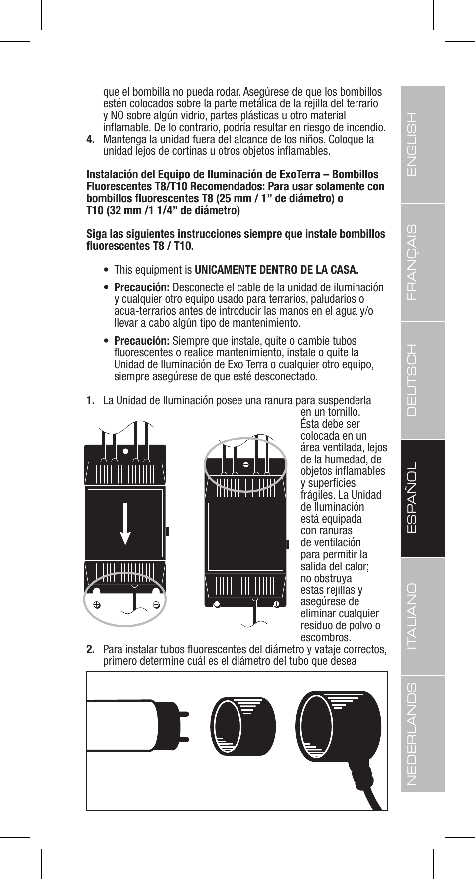 Exo Terra Light Unit User Manual | Page 25 / 40