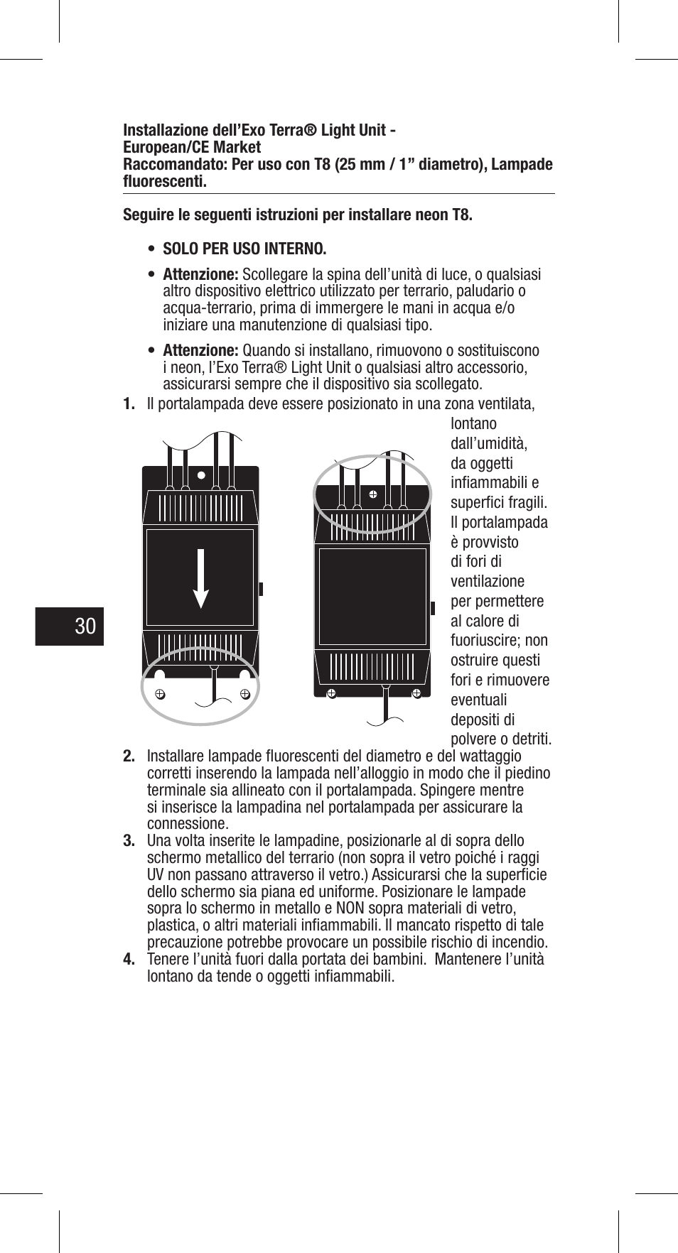 Exo Terra Light Unit User Manual | Page 30 / 40