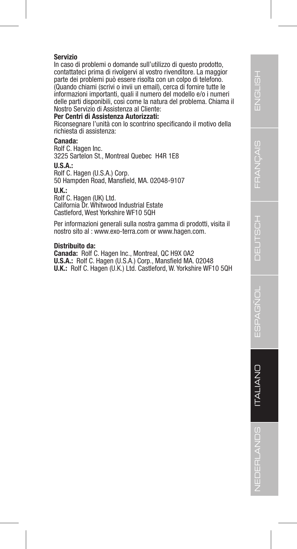 Exo Terra Light Unit User Manual | Page 33 / 40