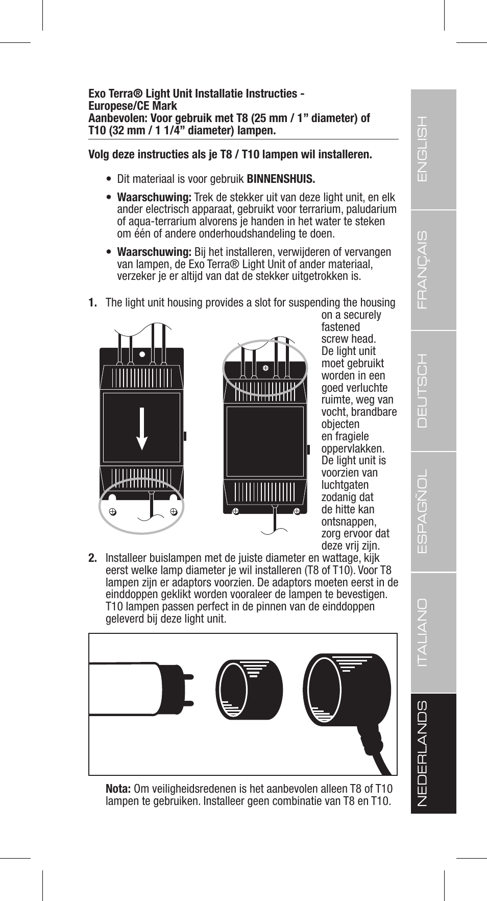 Exo Terra Light Unit User Manual | Page 37 / 40