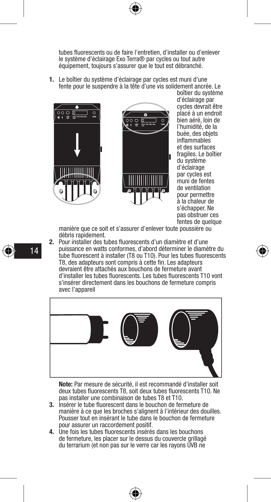 Exo Terra Light Cycle Unit User Manual | Page 14 / 45