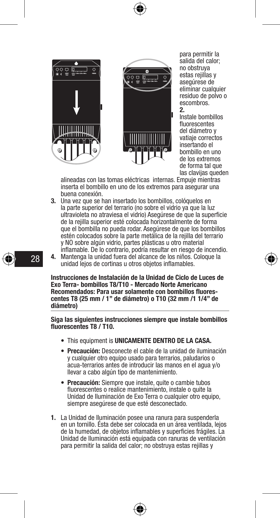 Exo Terra Light Cycle Unit User Manual | Page 28 / 45