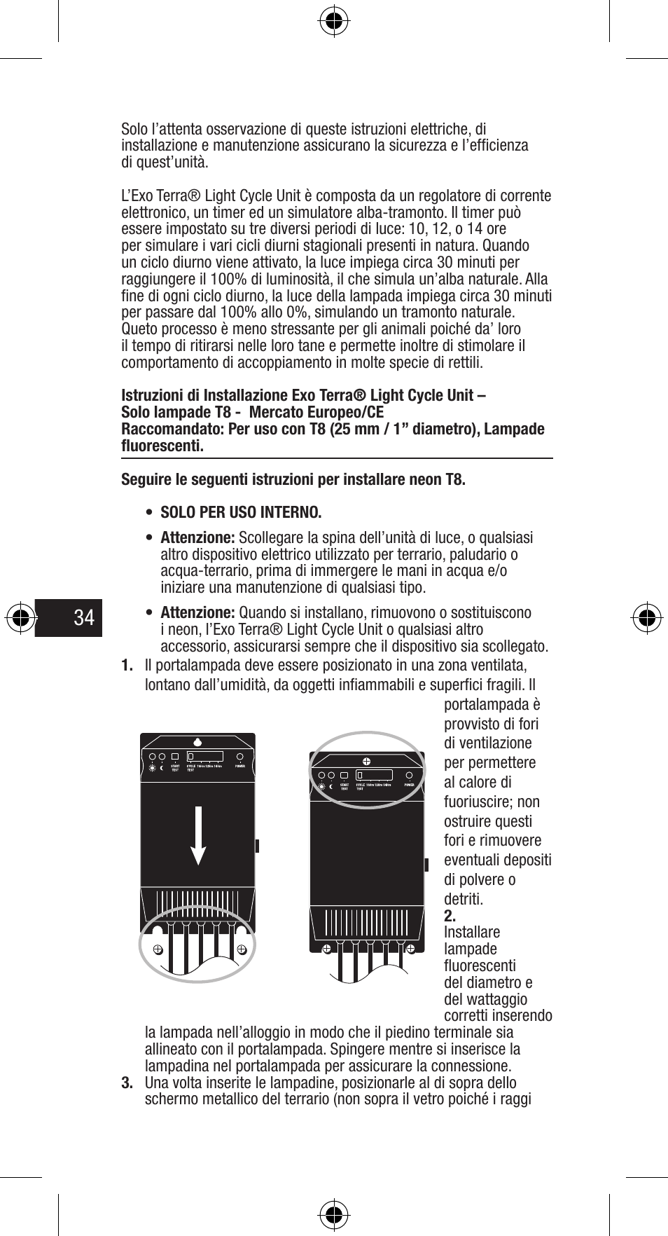 Exo Terra Light Cycle Unit User Manual | Page 34 / 45