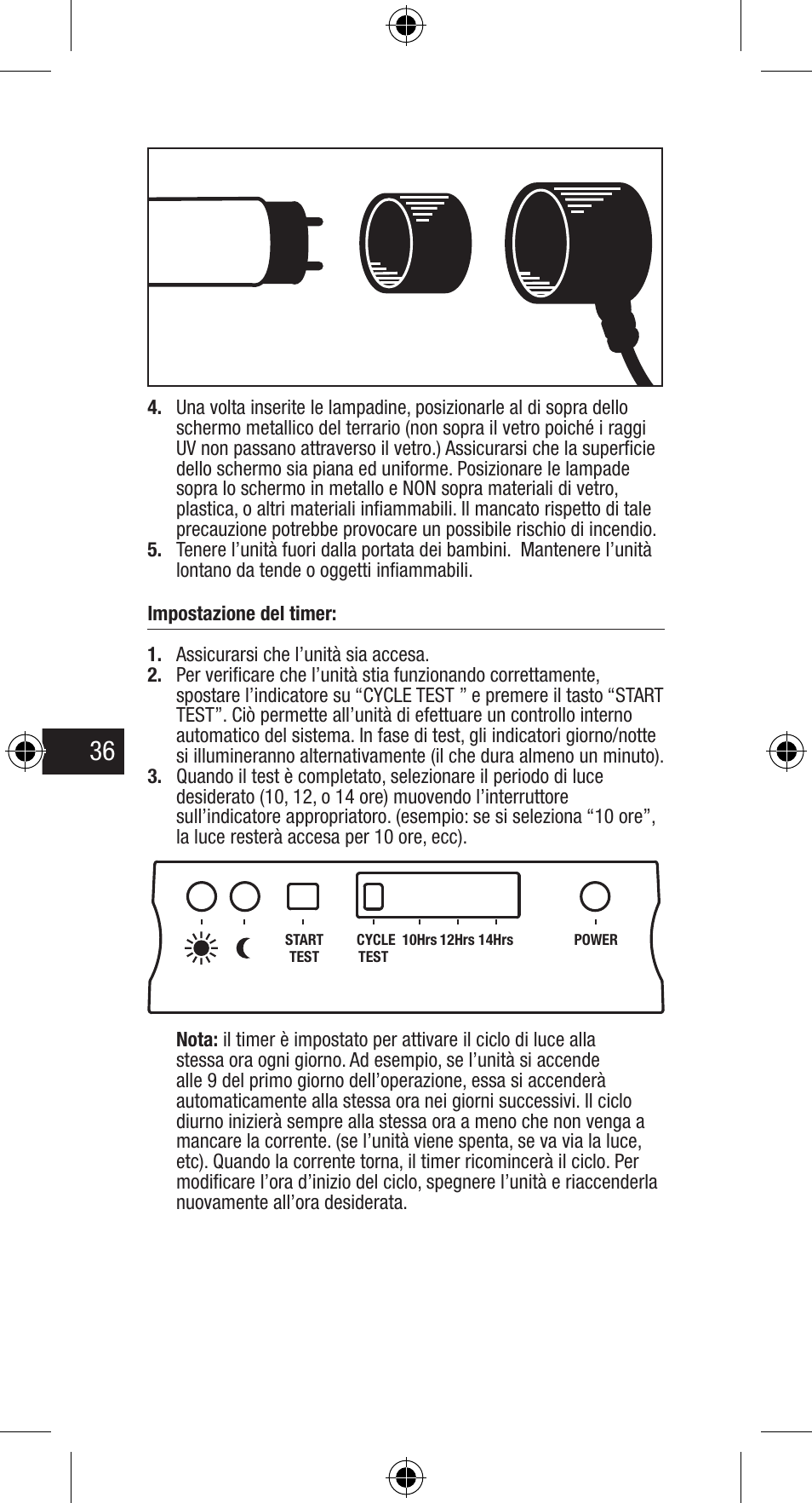 Exo Terra Light Cycle Unit User Manual | Page 36 / 45