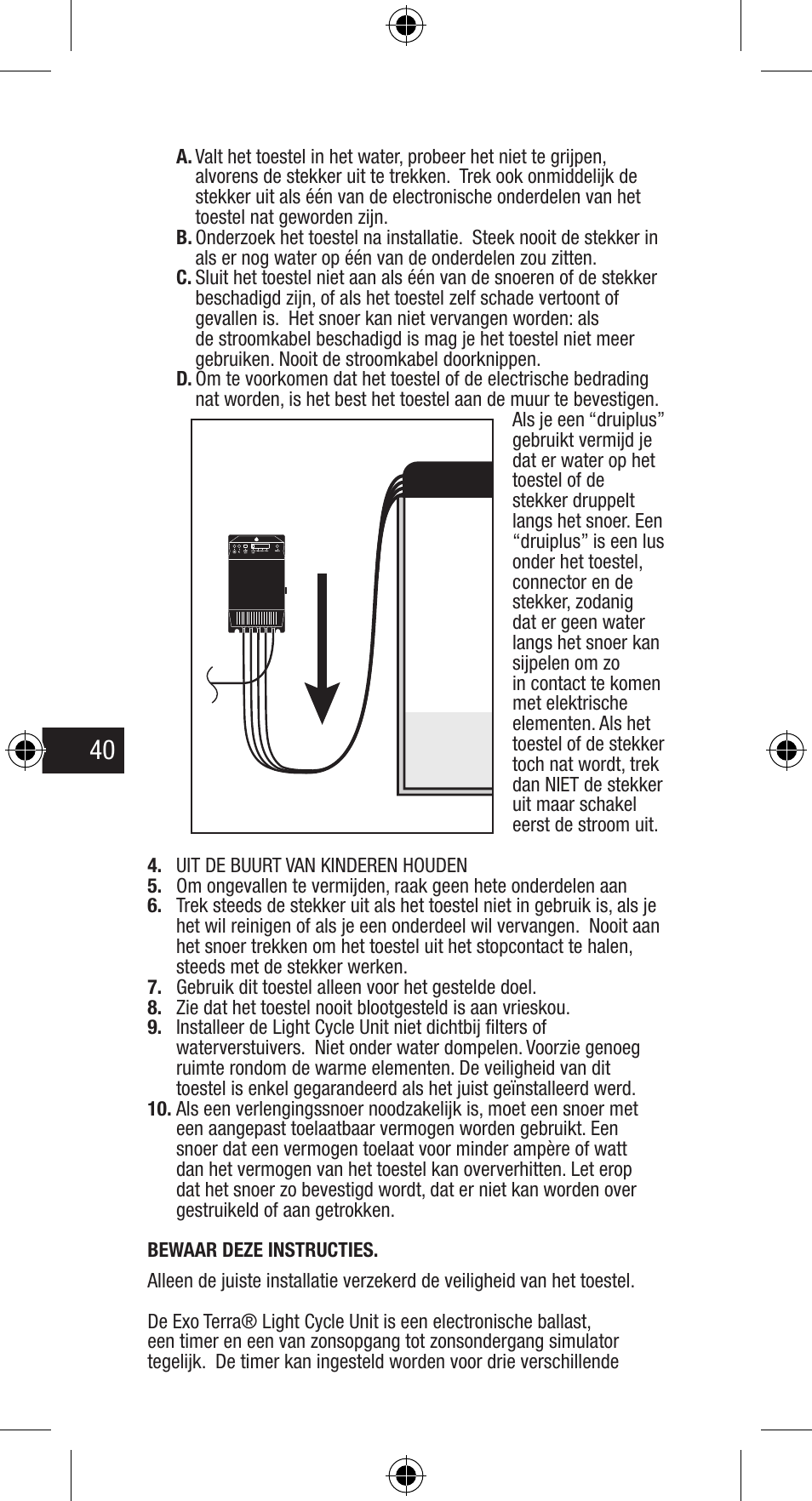 Exo Terra Light Cycle Unit User Manual | Page 40 / 45