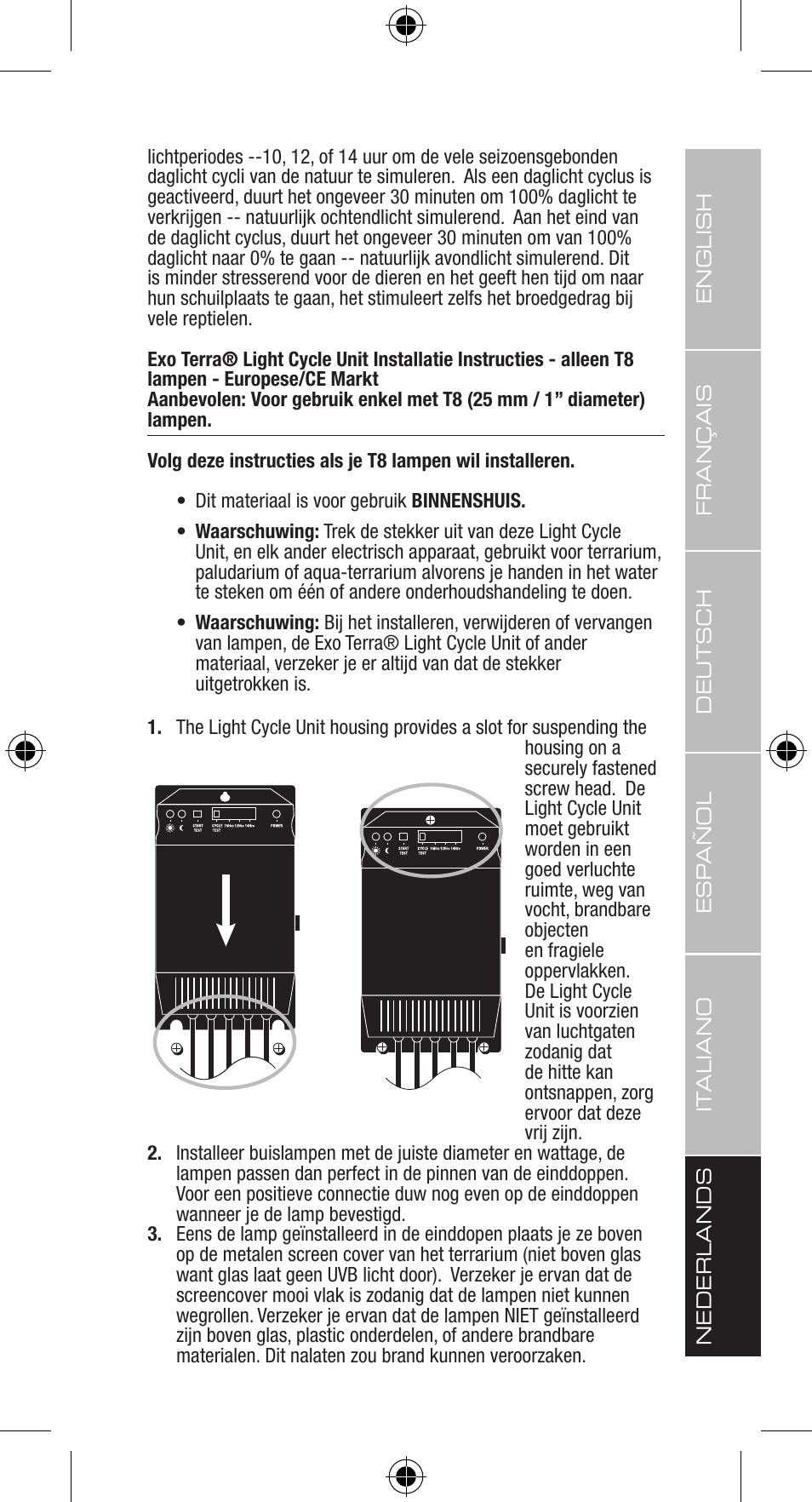 Exo Terra Light Cycle Unit User Manual | Page 41 / 45