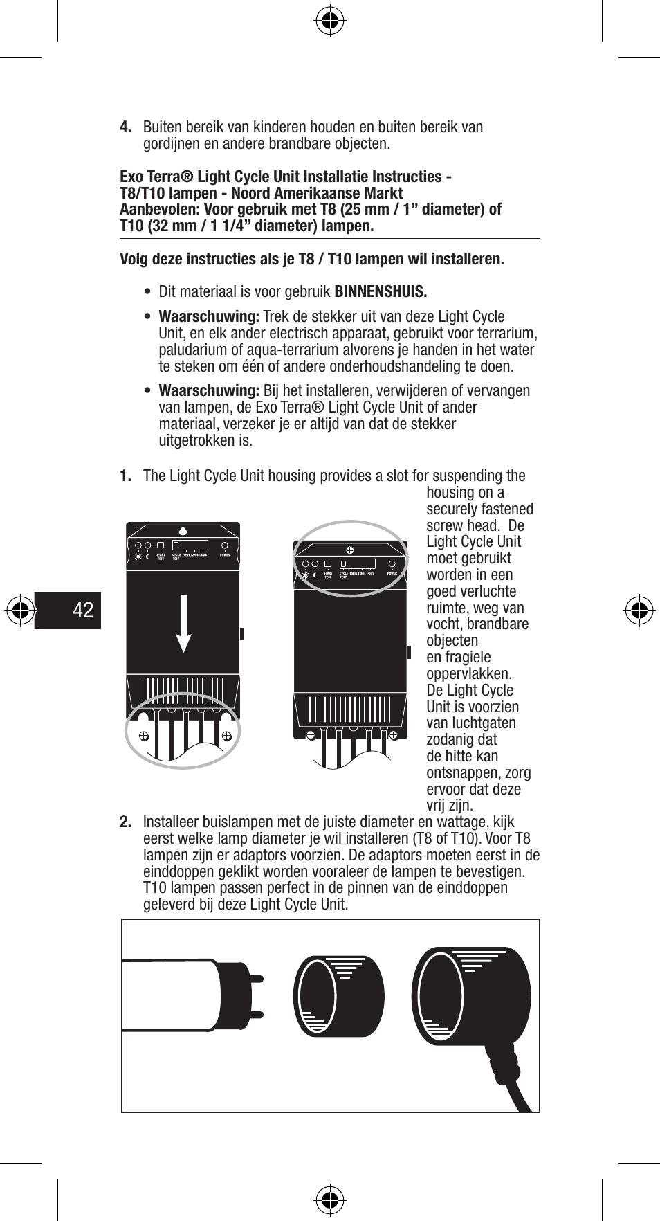 Exo Terra Light Cycle Unit User Manual | Page 42 / 45